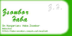 zsombor haba business card